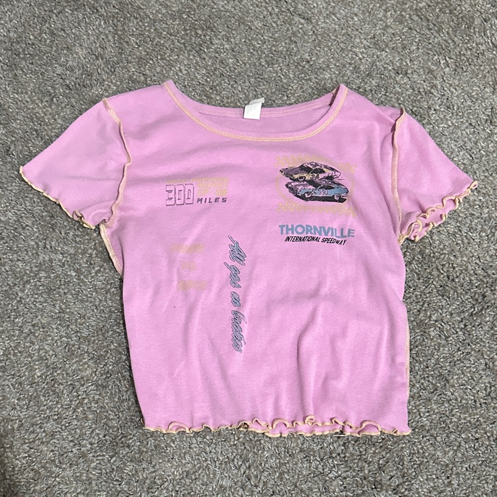 Pink cropped T-shirt